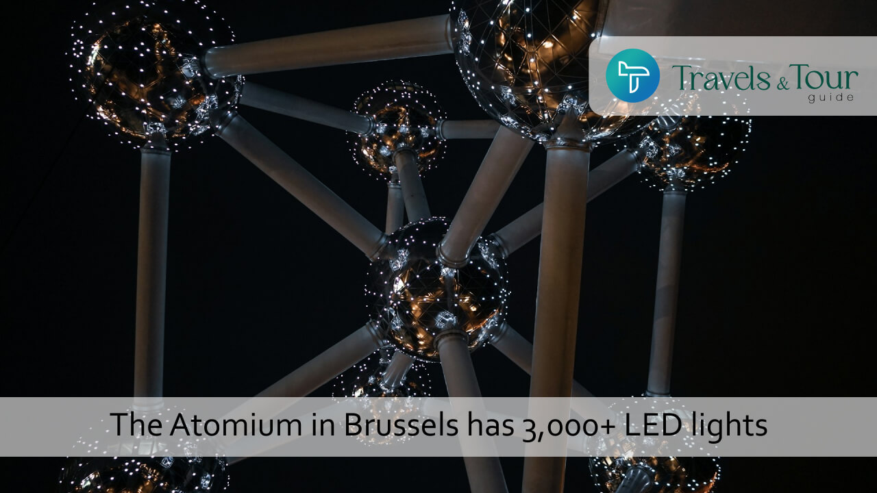 The Atomium in Brussels has 3,000+ LED lights